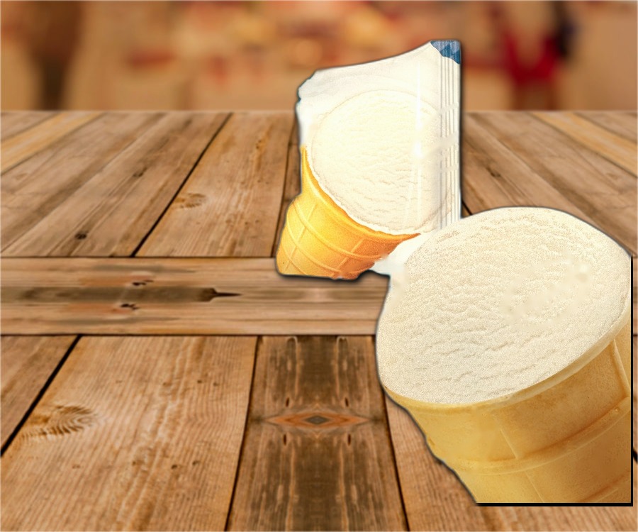 Ice cream with vanilla flavour in a waffle cup, 150ml