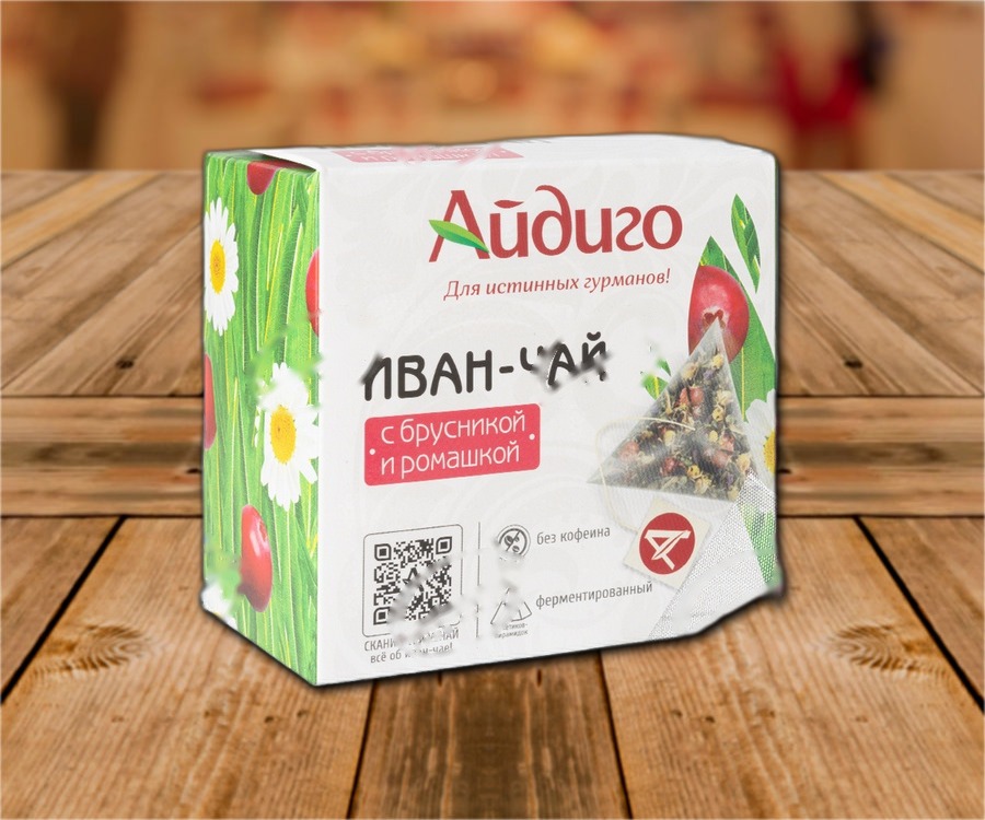 Fruit tea Cowberry and Camomile (15x2g), pyramidal sachet