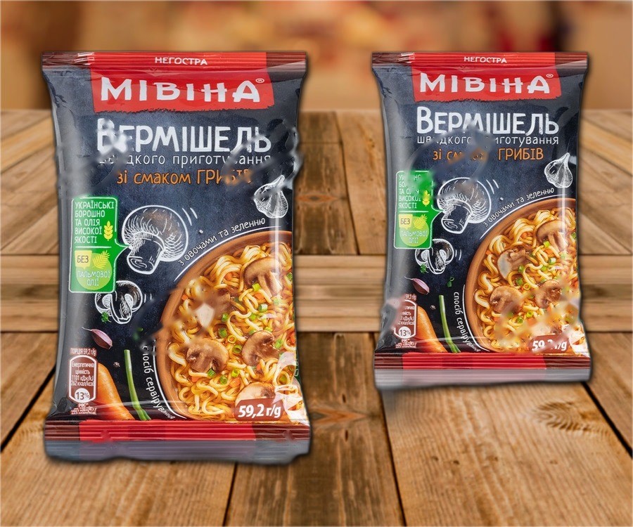 Instant noodles with mushrooms flavor