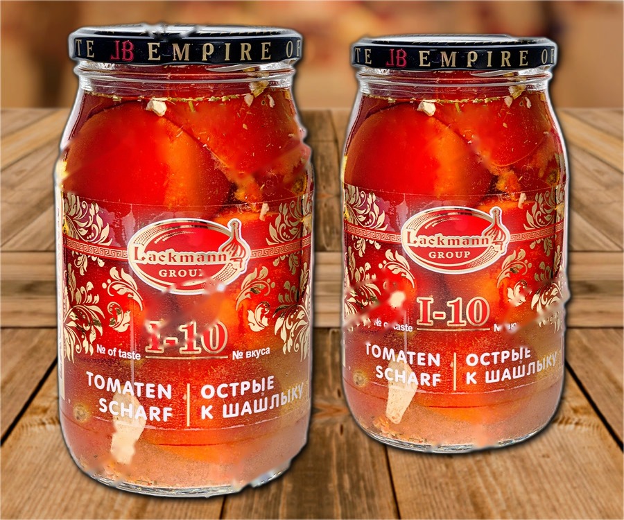 Pickled tomatoes hot, 880ml (ATG 450g)
