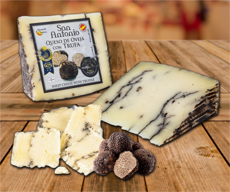 Cured sheep's cheese with truffles