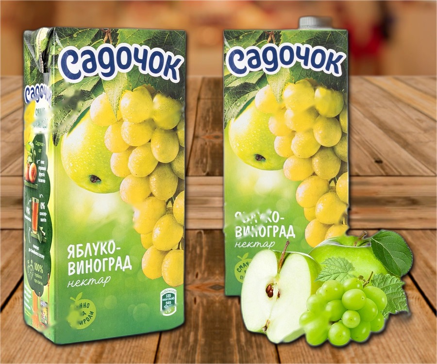 Fruit nectar made from grape juice and apple juice, 950ml