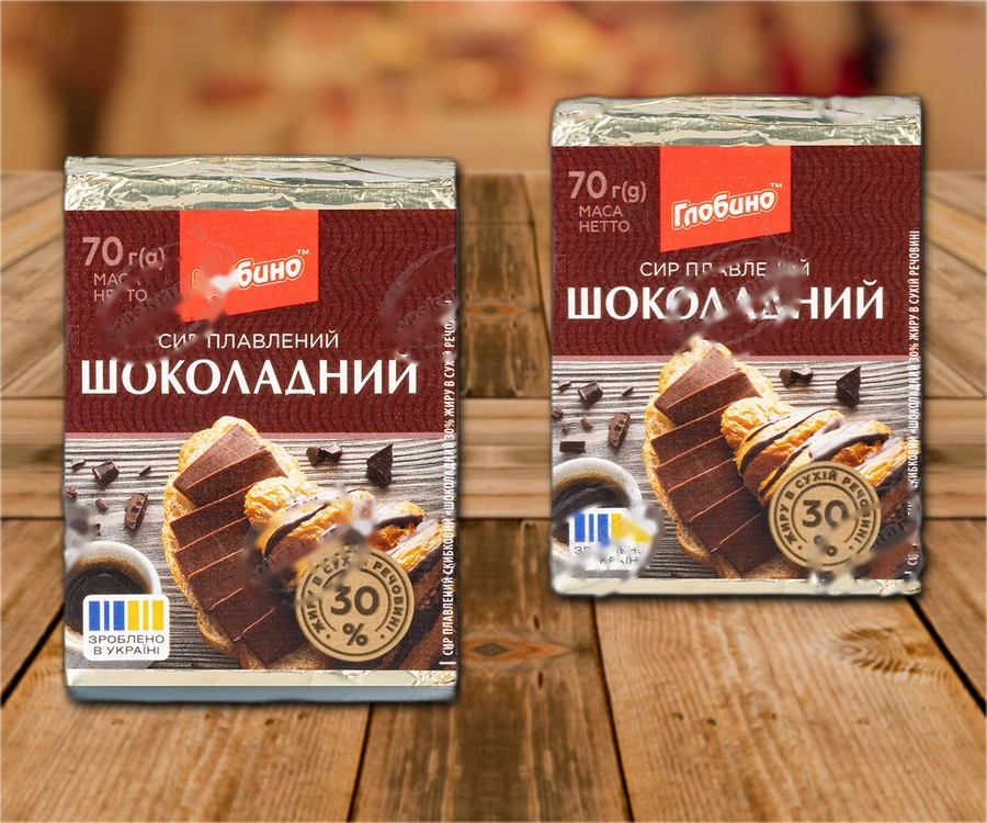 Melted cheese "Schokoladnyj", 30% fat in dry matter