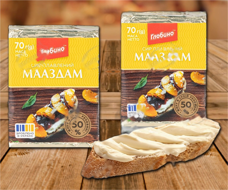 Melted cheese "Maasdam", 50% fat in dry matter