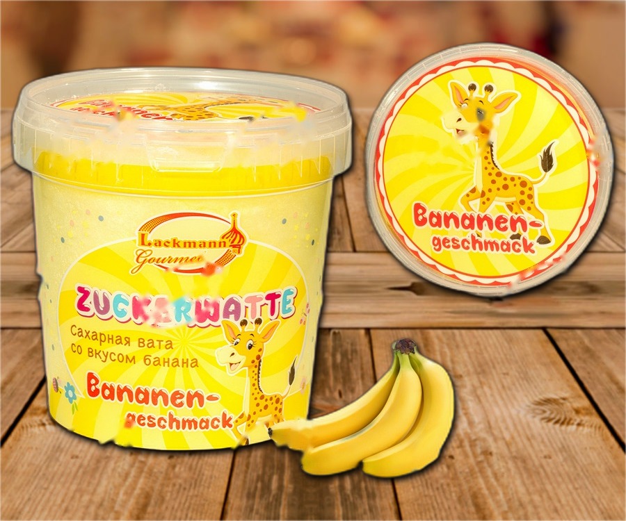 Cotton candy banana flavoured
