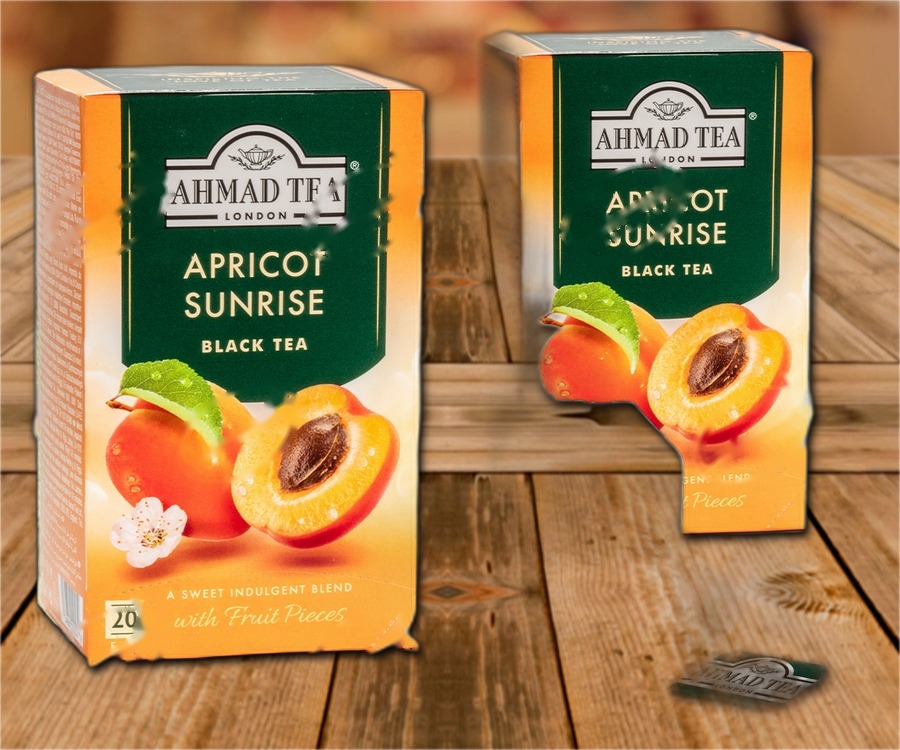 Black tea - Mixture "Apricot sunrise", with apricot flavour, 20 bags