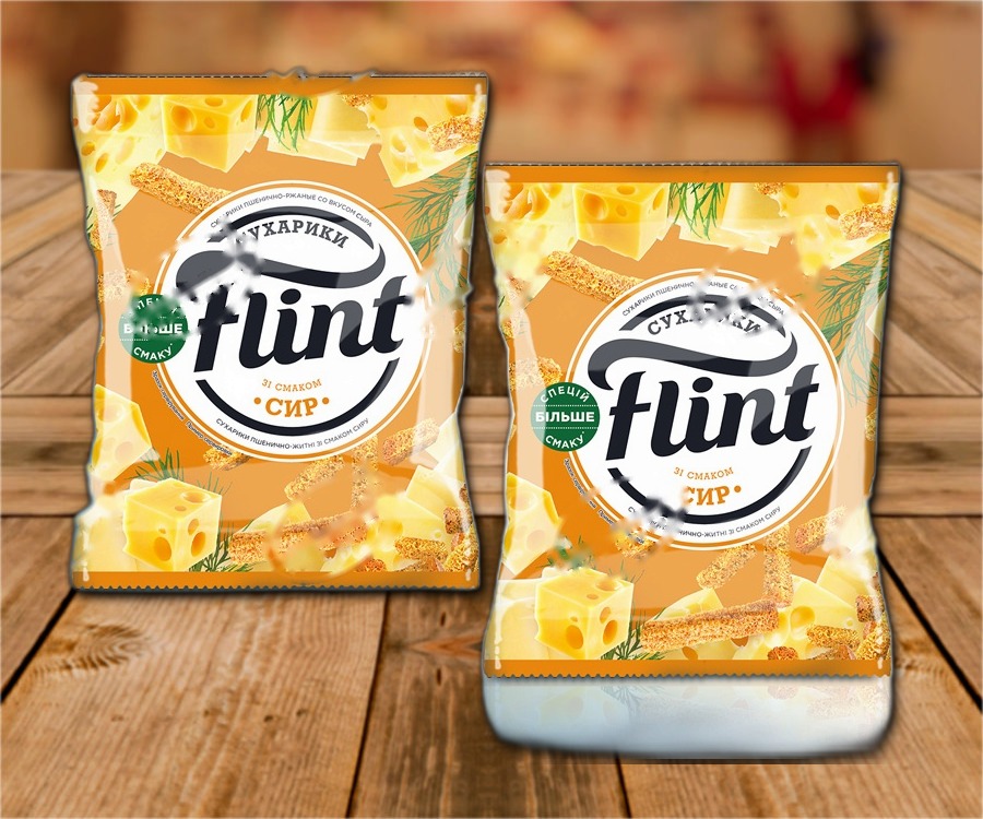 Baked bread snacks with taste of cheese