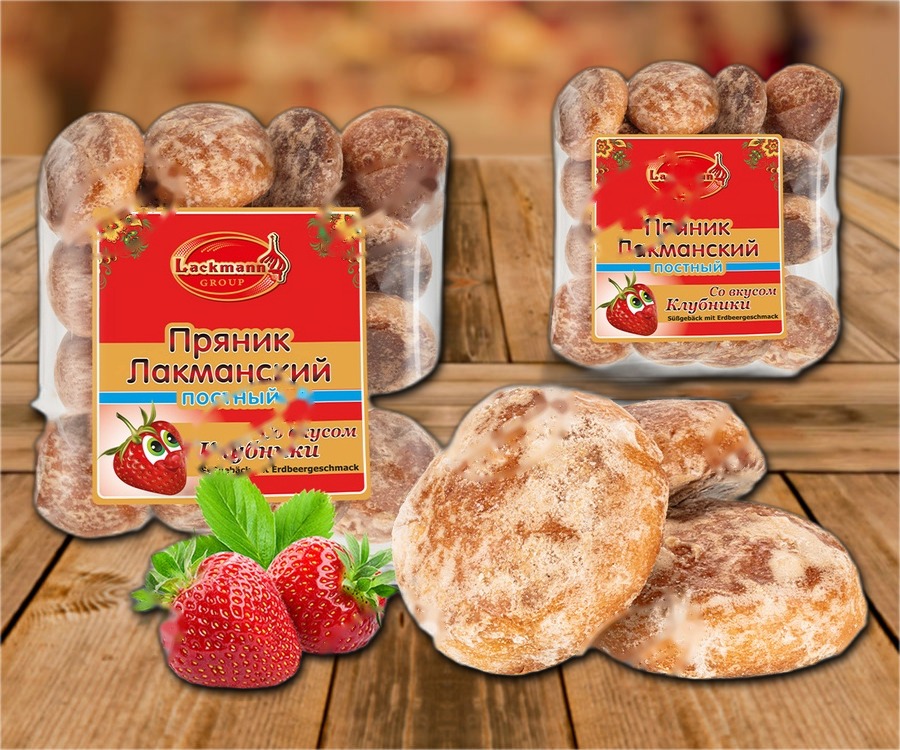 Biscuits with strawberry flavour
