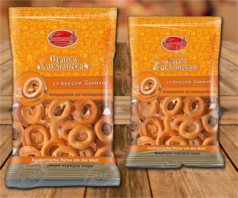 Ring-shaped cracknels Sdobnye with vanilla flavour