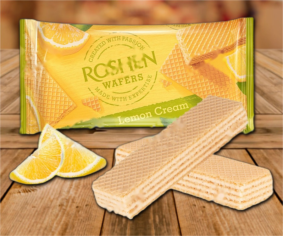 Wafers with lemon flavour