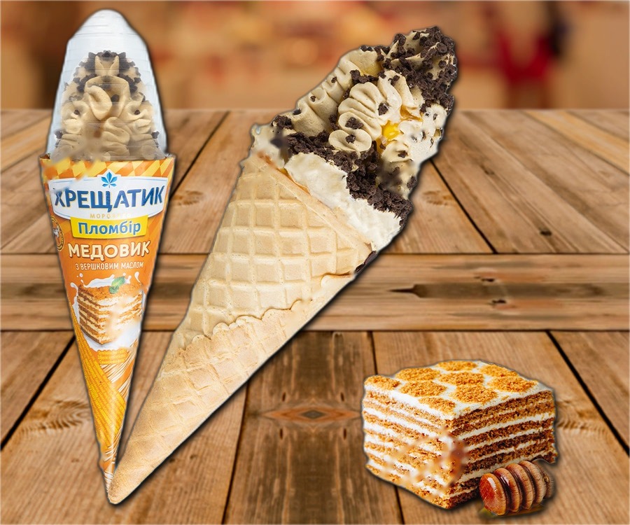 Ice cream "Medovik" with honey cake flavor, 200ml
