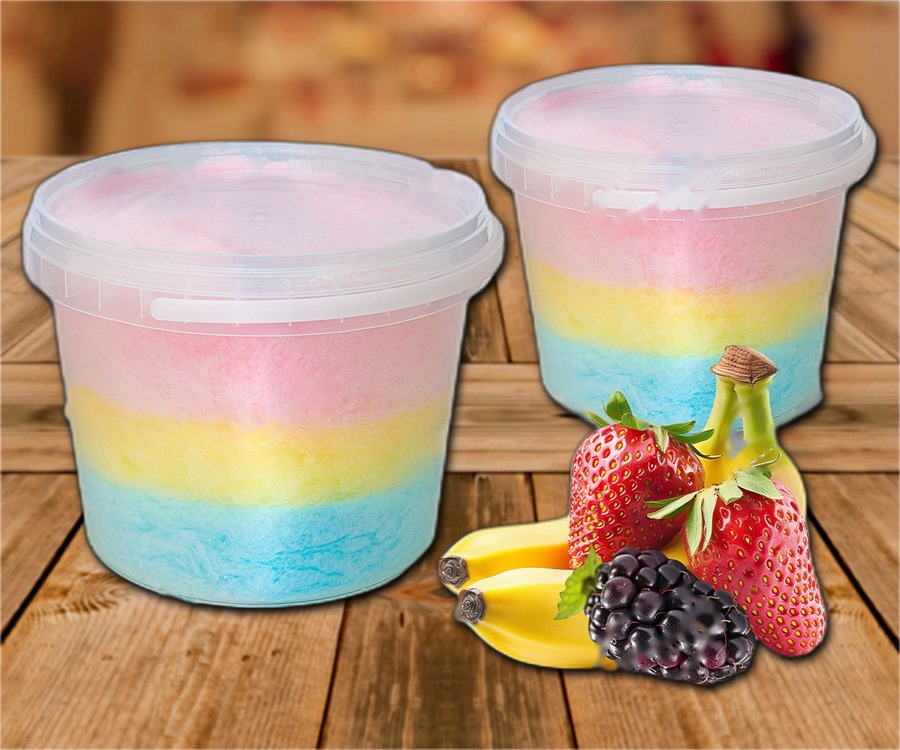 Candy floss with strawberry, blackberry and banana flavour 850ml