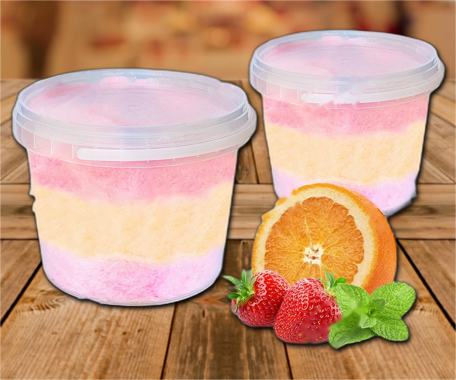Candy floss with strawberry, mint and orange flavour 850ml