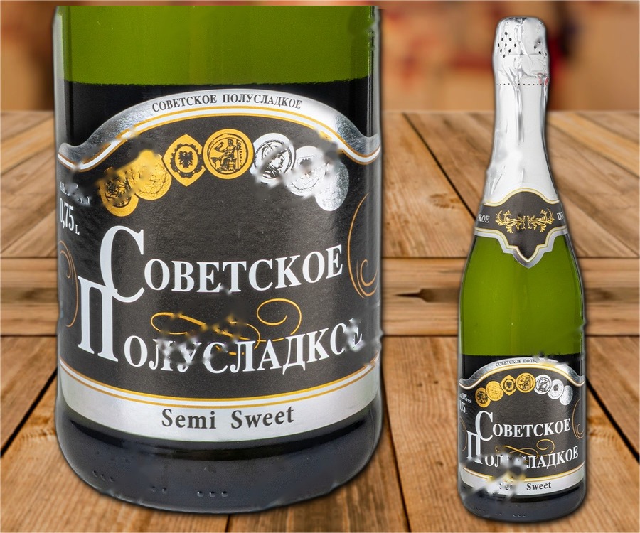 Sparkling wine carbonated, sweet, 10%, 750ml