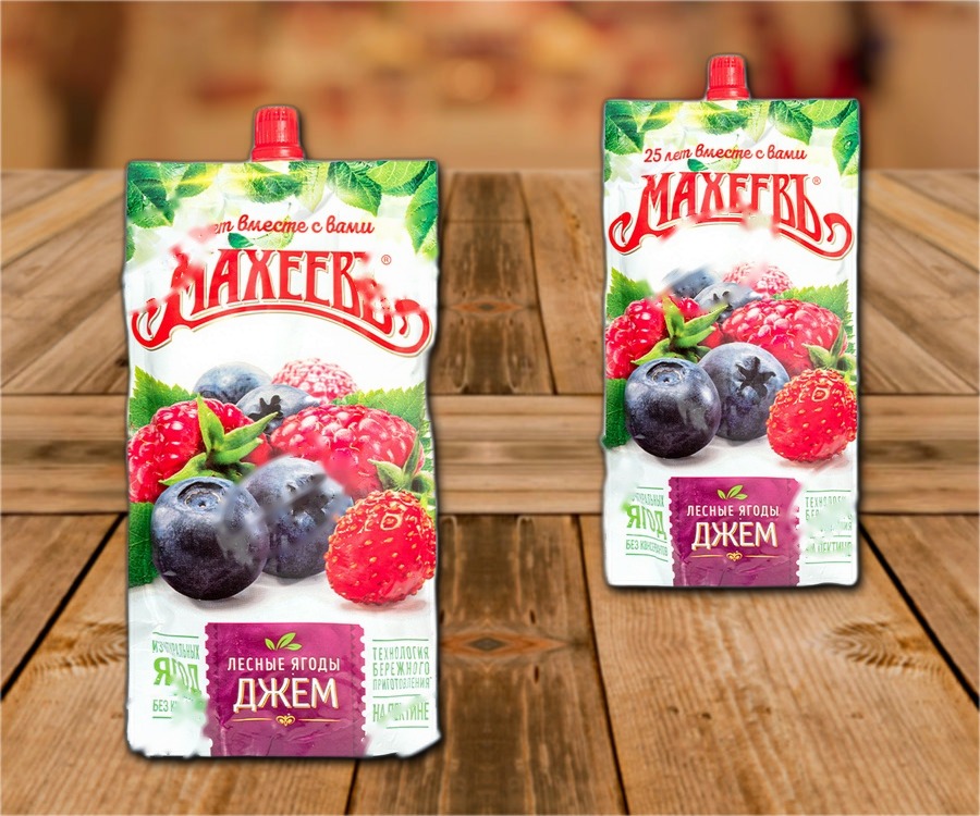 Jams made from berry mix