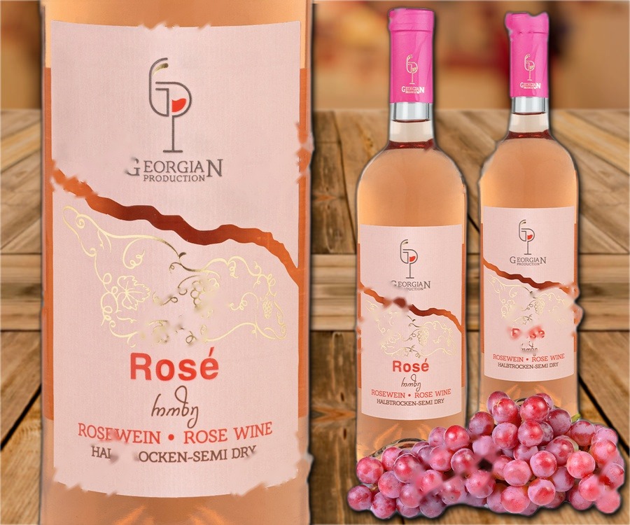 Red wine Rose semi-dry, 12% 750ml