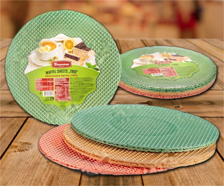Waffle cake-base (red-green-white)