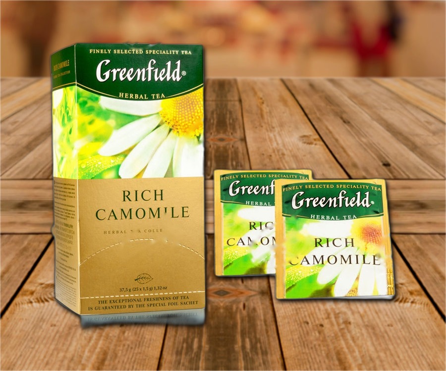 Herbal infusion Rich Camomile in enveloped tea bags, 25x1,5g