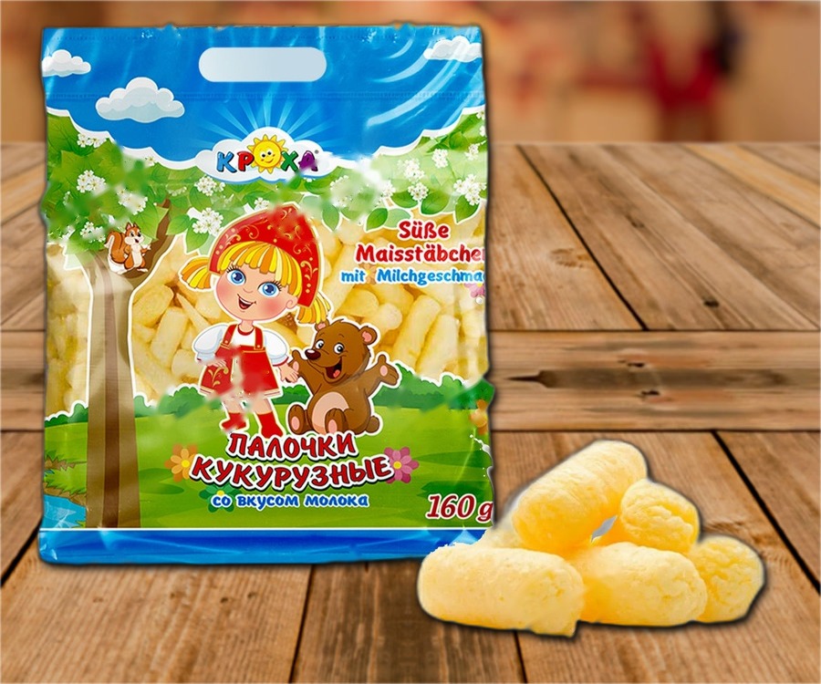 Corn sticks with milk flavor
