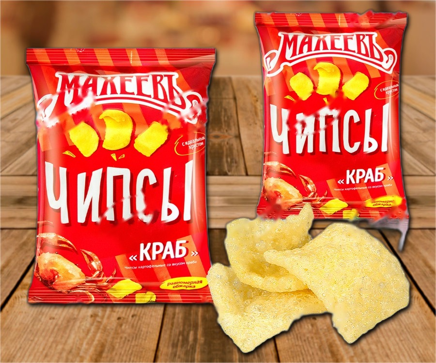 Airy snack with crab flavour