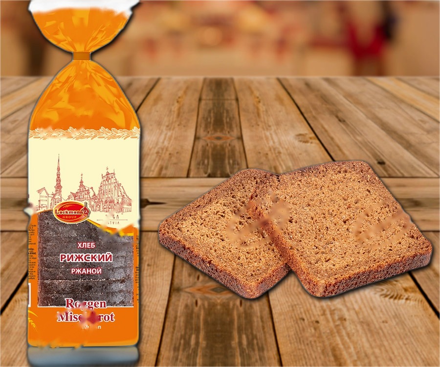 Rye bread cut, quick-frozen