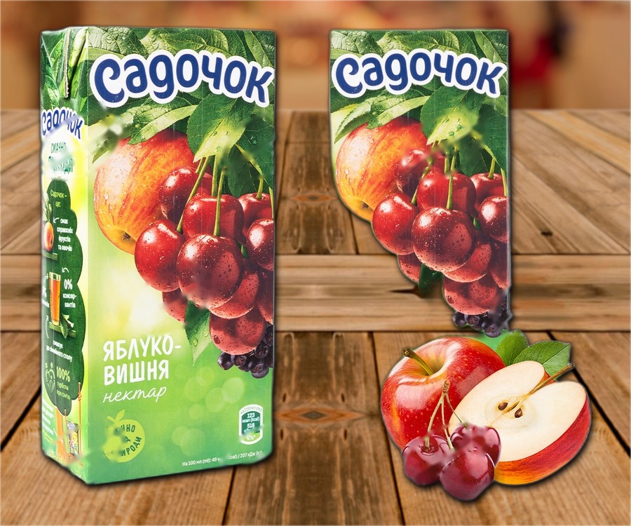 Fruit nectar made from cherry juice and apple juice, 950ml