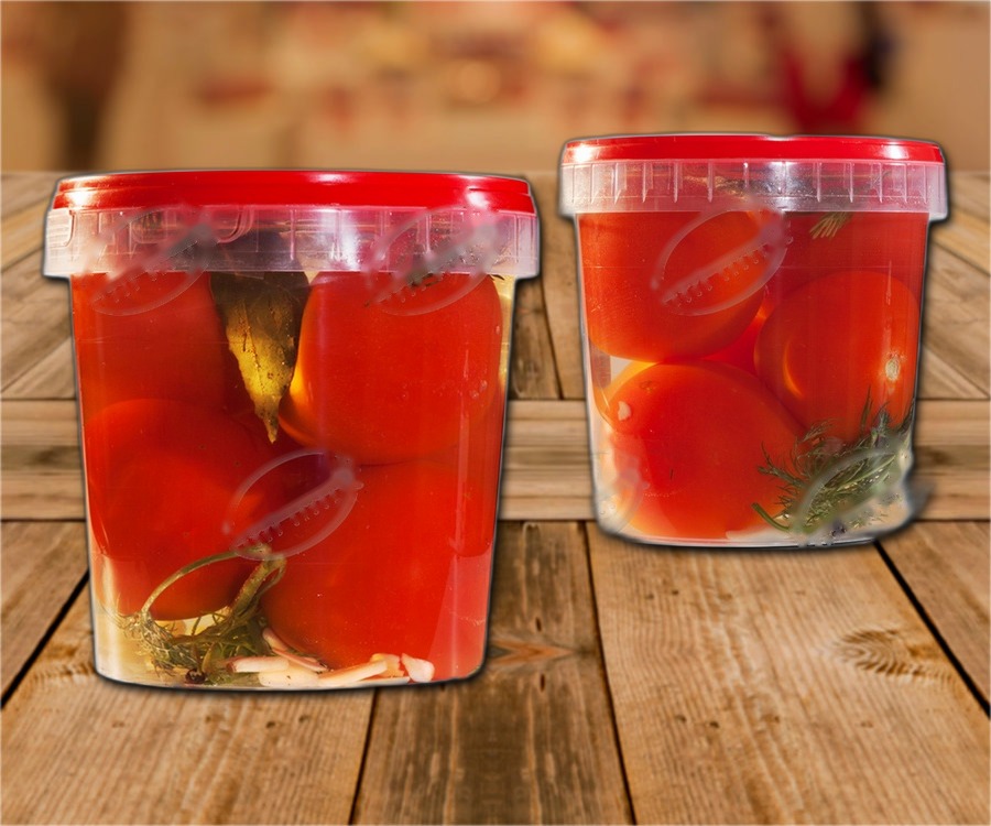 Pickled tomatoes, lightly salted