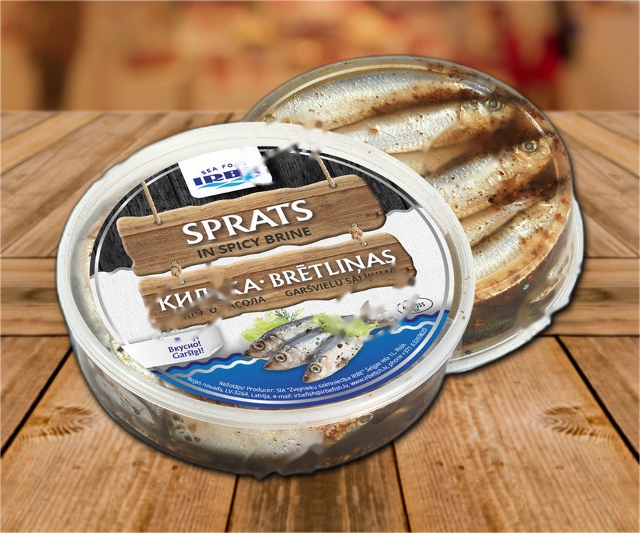 Sprat spicy salted mix (lat. Sprattus sprattus)