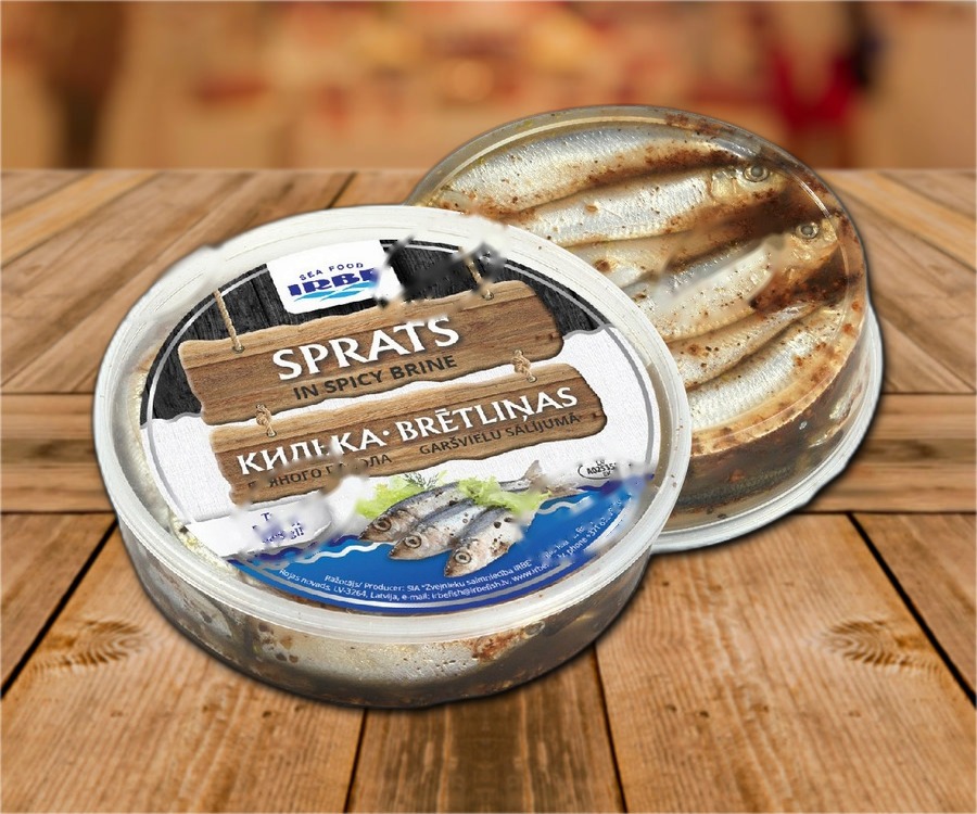 Sprat spicy salted mix (lat. Sprattus sprattus)