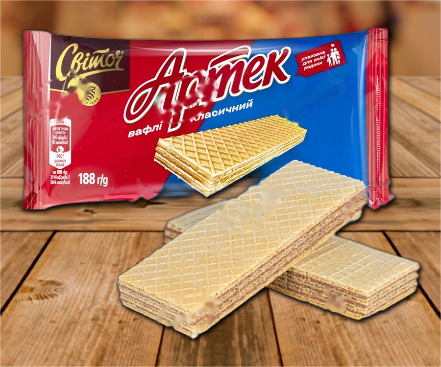 Waffles "Artek", with cocoa cream filling