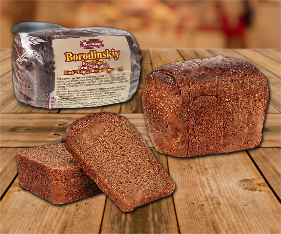 Rye bread, sliced, frozen