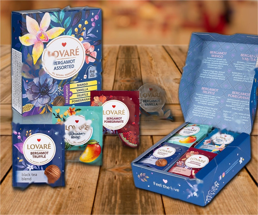 Black tea assorted with bergamot flavour