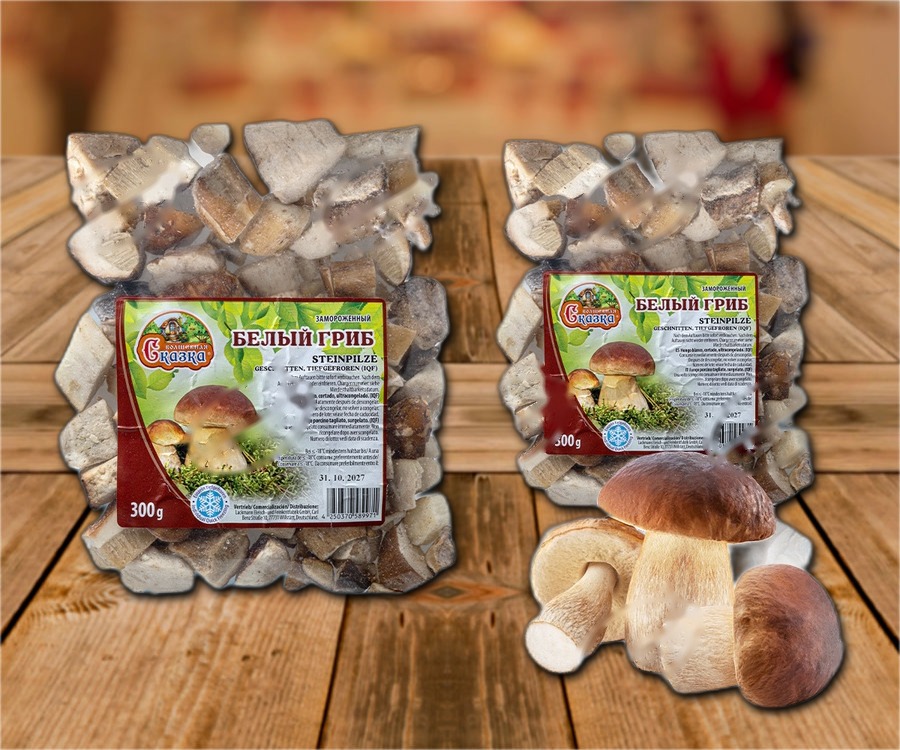 Porcini cut, quick-frozen