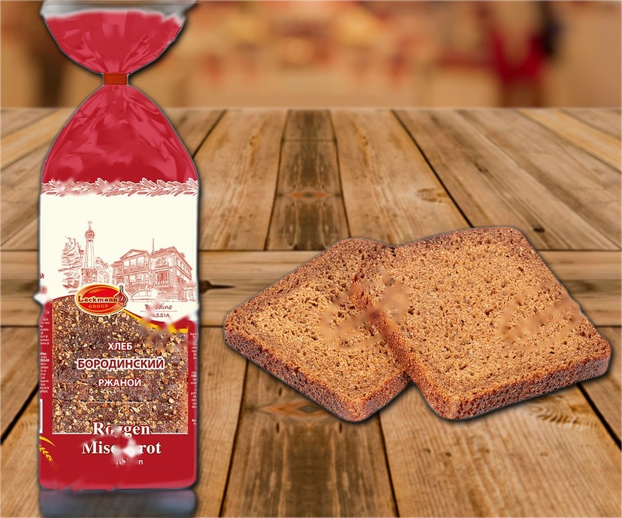Rye bread cut, quick-frozen