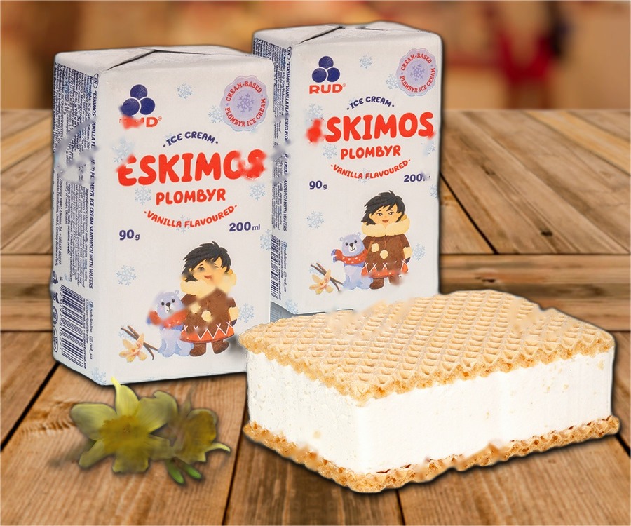 Ice cream with vanilla flavour between waffles, 200ml