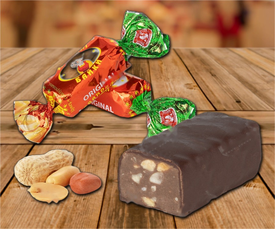 Confectionary "Grandma's tales" with roasted peanuts