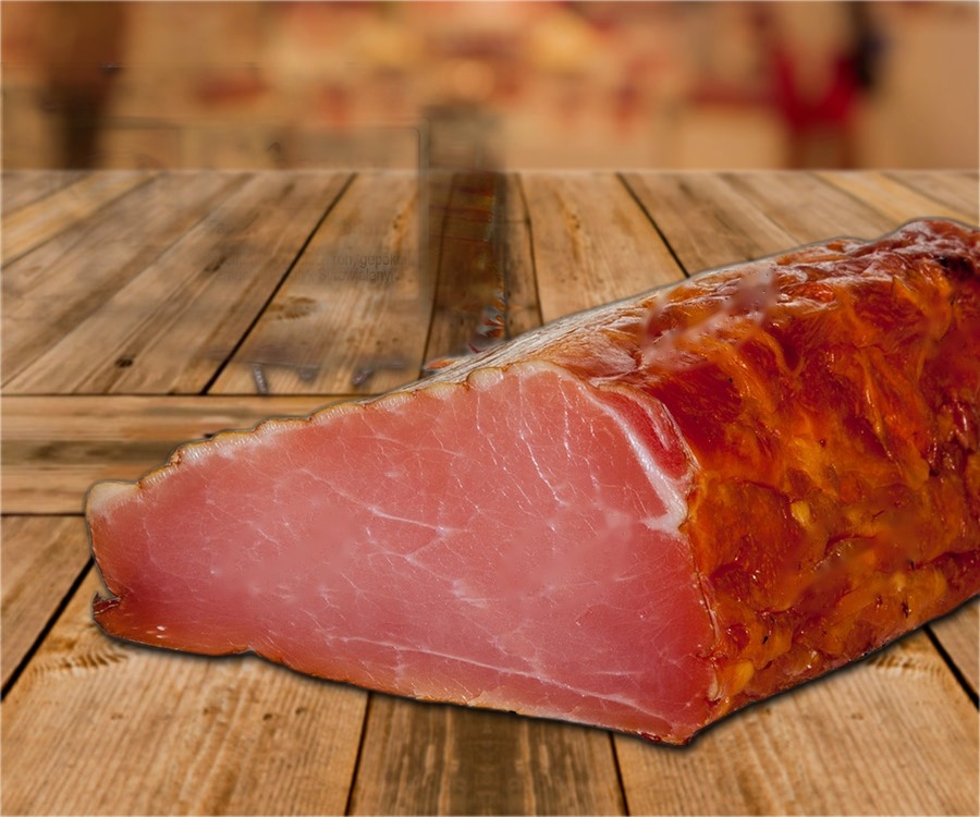Ham Balyk Syrowjalenyj raw, smoked